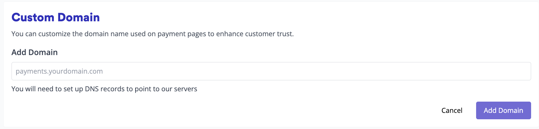 Branding Add Domain