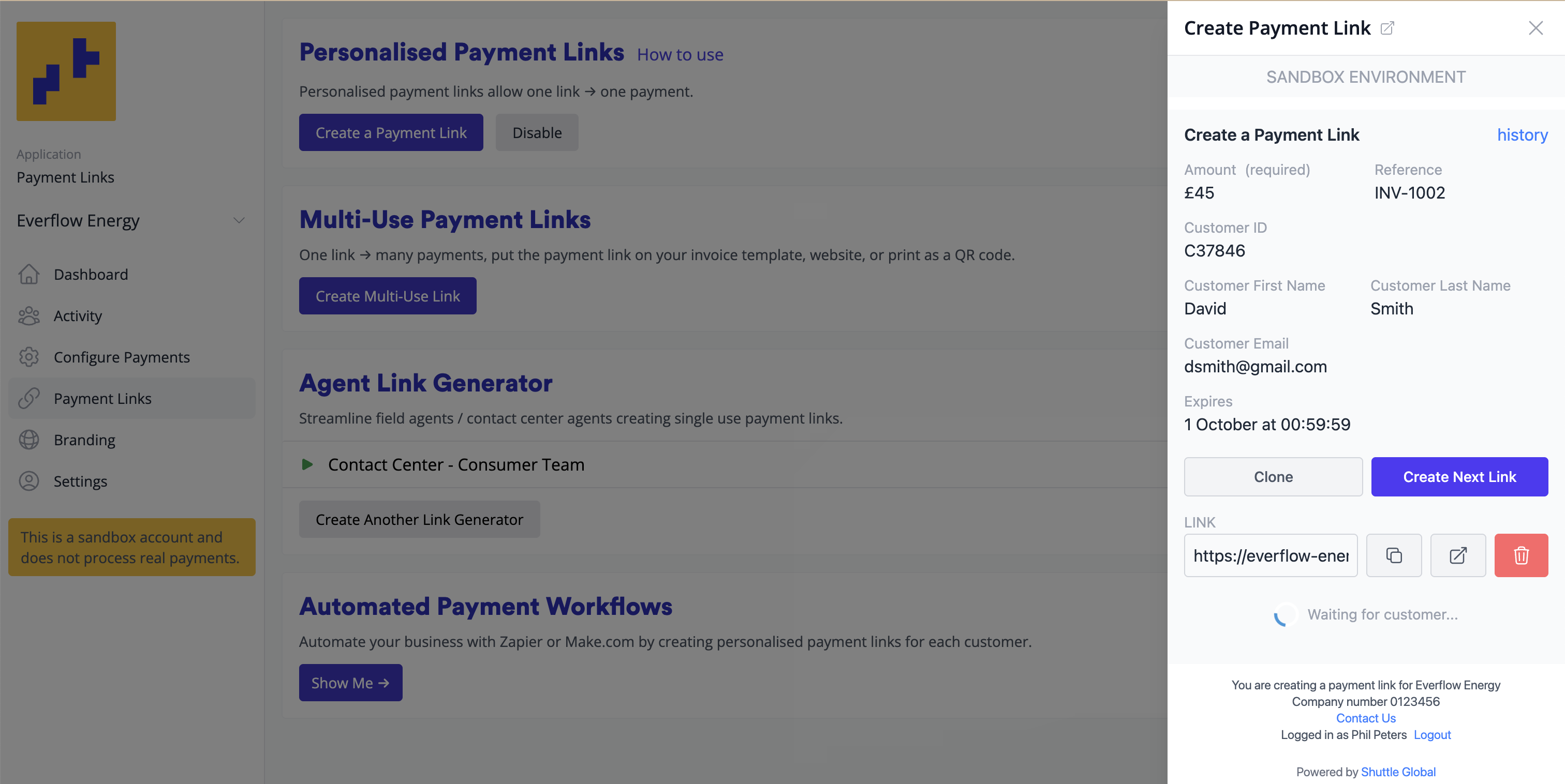 Manage a Payment Links